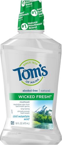 Tom's of Maine Wicked Fresh! Mouthwash Cool Mountain Mint, 16 Fl Oz (Pack of 1) (Packaging May Vary) in Kuwait
