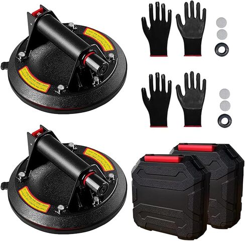 MEHIDFY عبوة من كوبين شفط زجاجيين، كوب شفط عالي التحمل مقاس 8 بوصات لرفع الزجاج الكبير، رافع كأس شفط صناعي للنوافذ والبلاط، سعة تحميل 480 رطل، مع وسادات وقفازات مزدوجة (حقيبة حمل واحدة) in Kuwait