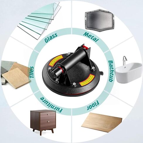 MEHIDFY عبوة من كوبين شفط زجاجيين، كوب شفط عالي التحمل مقاس 8 بوصات لرفع الزجاج الكبير، رافع كأس شفط صناعي للنوافذ والبلاط، سعة تحميل 480 رطل، مع وسادات وقفازات مزدوجة (حقيبة حمل واحدة) in Kuwait