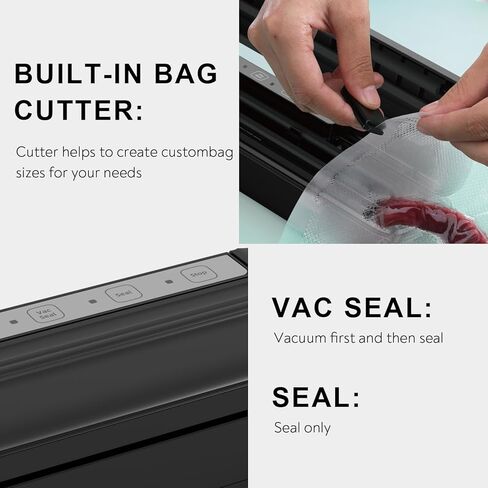 ماكينة سد الفراغات المدمجة مع أكياس محكمة الغلق ولفائف - مثالية لتخزين الطعام المحكم ومحكم الإغلاق in Kuwait
