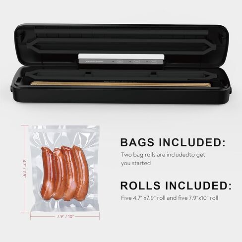 ماكينة سد الفراغات المدمجة مع أكياس محكمة الغلق ولفائف - مثالية لتخزين الطعام المحكم ومحكم الإغلاق in Kuwait