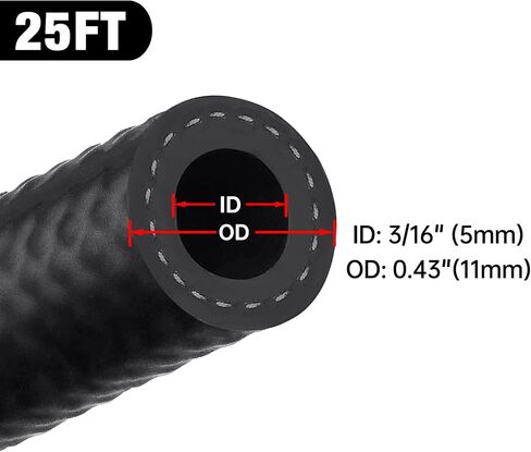 EVIL ENERGY 3/8 Fuel Hose Line Push Lock NBR Rubber SAE 30R7 25FT 300PSI in Saudi Arabia