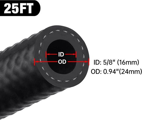 EVIL ENERGY 3/8 Fuel Hose Line Push Lock NBR Rubber SAE 30R7 25FT 300PSI in Saudi Arabia