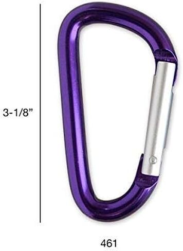 Lucky Line Aluminum Large 3-1/8" Carabiner Clip, 5 Pack, Snap-Link C-Shape Heavy Duty Key Chain, Nickel-Plated Key Ring, Light Weight and Durable in Saudi Arabia