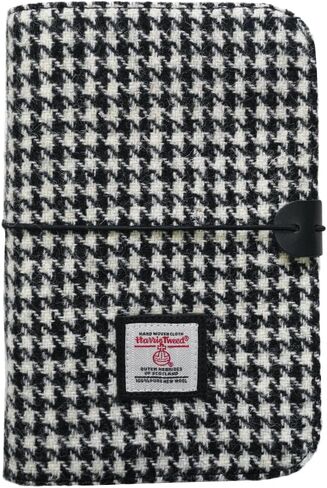 Harris Tweed A6 Notebook Binder 6 Ring, Wool Fabric Soft Cover Refillable A6 Binder, 80 Pages for A6 Refill Paper and A6 Planner Inserts, Notebook Journals for Writing, A6 Size 80 Pages (Blue Brown Check) in Saudi Arabia