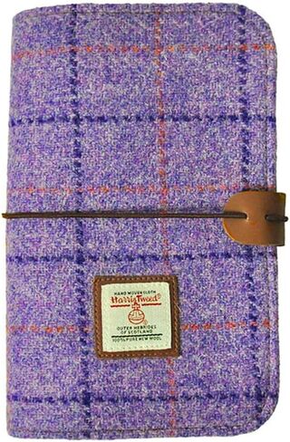 Harris Tweed A6 Notebook Binder 6 Ring, Wool Fabric Soft Cover Refillable A6 Binder, 80 Pages for A6 Refill Paper and A6 Planner Inserts, Notebook Journals for Writing, A6 Size 80 Pages (Blue Brown Check) in Saudi Arabia
