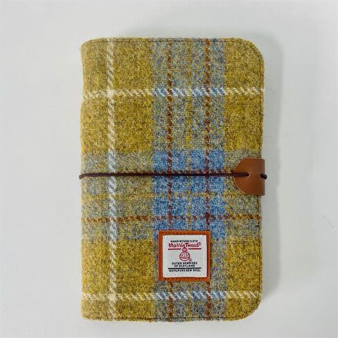 Harris Tweed A6 Notebook Binder 6 Ring, Wool Fabric Soft Cover Refillable A6 Binder, 80 Pages for A6 Refill Paper and A6 Planner Inserts, Notebook Journals for Writing, A6 Size 80 Pages (Blue Brown Check) in Saudi Arabia