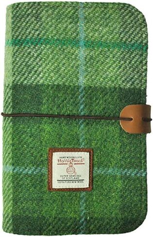Harris Tweed A6 Notebook Binder 6 Ring, Wool Fabric Soft Cover Refillable A6 Binder, 80 Pages for A6 Refill Paper and A6 Planner Inserts, Notebook Journals for Writing, A6 Size 80 Pages (Blue Brown Check) in Saudi Arabia