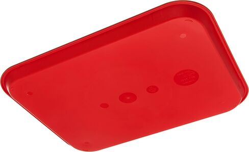 Carlisle FoodService Products Cafe Fast Food Cafeteria Tray with Patterned Surface for Cafeterias, Fast Food, And Dining Room, Plastic, 17.87 X 14 X 0.98 Inches, Red in Saudi Arabia