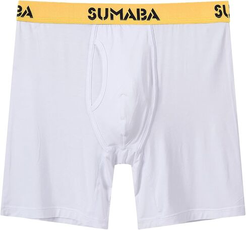 Long Leg Men Underwear Boxer Briefs Fly with Pouch No Ride Up Underpants for Men in Kuwait