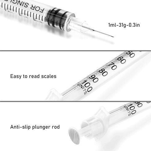 حقنة 1 مل/سم مكعب بإبرة 30 جرام 0.5 بوصة - حقنة برتقالية (30 جرام - 13 مم - 20 عبوة) in Kuwait