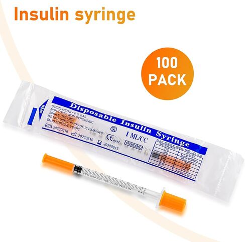 حقنة 1 مل/سم مكعب بإبرة 30 جرام 0.5 بوصة - حقنة برتقالية (30 جرام - 13 مم - 20 عبوة) in Kuwait