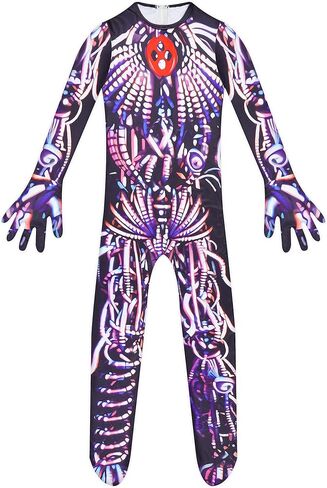 Five Costume For Kids Boys Jumpsuit Creepy Halloween Cosplay Party Bodysuit 5-12 Years Gift in Saudi Arabia