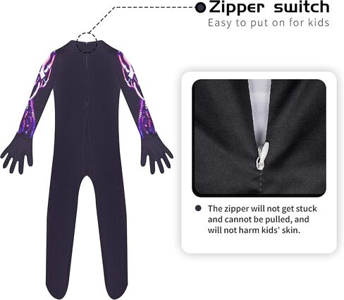 Five Costume For Kids Boys Jumpsuit Creepy Halloween Cosplay Party Bodysuit 5-12 Years Gift in Saudi Arabia