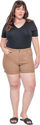 Royalty For Me womens Women´s Plus Stacked Waistband Twill Shorts in Saudi Arabia