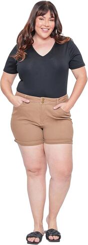 Royalty For Me womens Women´s Plus Stacked Waistband Twill Shorts in Saudi Arabia