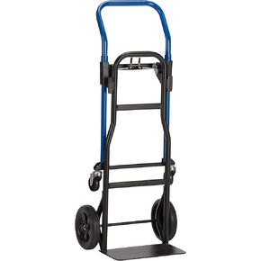 Harper Trucks JDC2223 3-1 Quick Change Convertible Hand Truck, 400 lb, Black Frame/Blue Handle