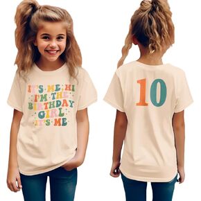 It’s Me I’m The Birthday Girl Shirts Toddler Kids Girls Birthday Tees T-Shirt Party Outfits Tops 5-12 Years