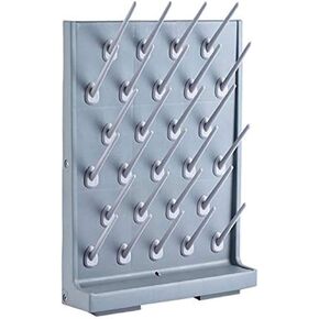 YTFLOT Lab Supply رف تجفيف Pegboard Bench-top Wall Mount على أدوات زجاجية للمختبرات 52 أوتاد قابلة للفصل، معدات تنظيف رف تجفيف المعمل (رمادي) in Kuwait