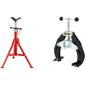 Pipe Jack Stand Robust Steel Heavy-Duty Construction | Adjustable Height Range | Folding & Portable Design | Secure Stability | Versatile Applications