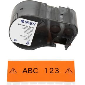 Brady Authentic (M5C-1500-595-WT-BK) All-Weather Vinyl Labels 1.5 in W x 25ft Black on White. for use with The BMP51 and M511 Label Printers