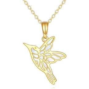Animal Necklace 14K Solid Gold Opal Cute Animal Necklace Pendant Fine Jewelry Gifts for Wife, Mom,Women