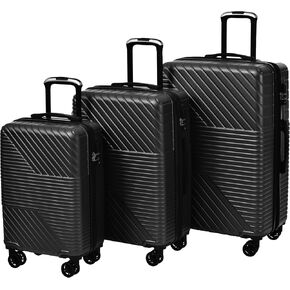 3 Piece Luggage Set,Expandable Hard Shell Luggage Set with Spinner Wheels & TSA Lock, Lightweight Travel Luggage Set,Carry on Luggage for Business Trip Pink