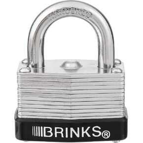BRINKS - 40mm Laminated Steel Keyed And Warded Padlock, 3-Pack - Chrome Plated With Hardened Steel Shackle