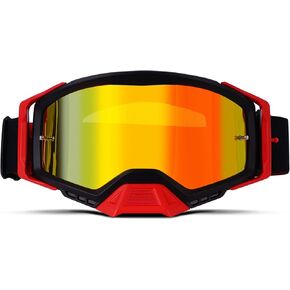 MX Goggles Motorcross Goggles with Tear Off, UV400 Anti-fog Off Road Goggles for Motorcycle Snowmobile for Men,Women