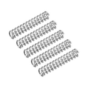 uxcell Compression Spring, 5Pcs 304 Stainless Steel, 4mm OD, 0.5mm Wire Size, 20mm Free Length, Silver Tone
