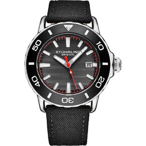 Stuhrling Original Men's Voyager Watch Nylon Strap Water Resistant Quartz 44mm