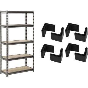 Muscle Rack UR301260PB5P-SV Silver Vein Steel Storage Rack, 5 Adjustable Shelves, 4000 lb. Capacity, 60" Height x 30" Width x 12" Depth, Silver