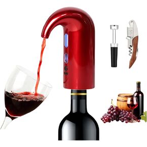 Electric Wine Aerator, Wine Decanter Pump Dispenser Gifts Set,Automatic Wine Aerator Pourer Spout. Wine Dispenser Pump Wine Accessories, Wine Gifts for Women Wine Lovers Black…