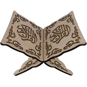 Foldable Wooden Book Stand Quran Bible Book Holder Prayer Books Shelf Magazine Cookbook Display Holder for Display Reading Prayer Chapel（Red）