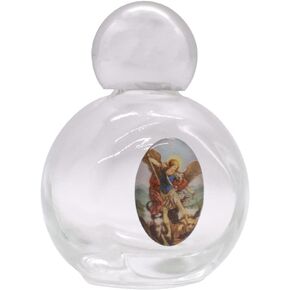 2" Small Decorative Holy Water Bottle with Twist-On Cap | Great Catholic Gift for First Holy Communions and Confirmation | Storage for Holy Water and Blessed Oils (Blessed Mother)