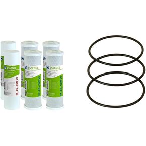 APEC ESSENCE Series 50 GPD Complete Replacement Filter For Undersink System(FILTER-MAX-ES50) & Replacement ORing for ROES-50 3.5" OD Reverse Osmosis Water Filter Housings, O-Ring (3 pcs O-Ring-Set-B)