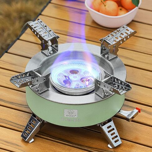 Bulin AirOka B13 4800W الألومنيوم المحمولة موقد كاسيت مقاوم للرياح تصميم مقاوم للرياح والصمت، مشعل بيزو وحقيبة حمل، موقد قابل للطي للخارجية in Kuwait