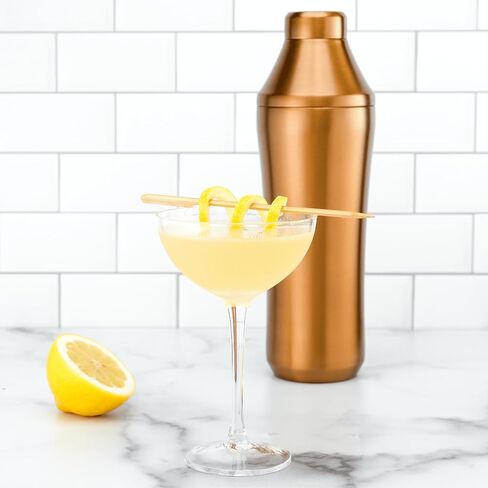 Elevated Craft Hybrid Cocktail Shaker - Premium Vacuum Insulated Stainless Steel Copper Cocktail Shaker - Innovative Measuring System - Martini Shaker for the Home Bartender - 28oz Total Volume in Saudi Arabia