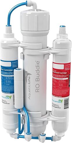 Aquatic Life RO Buddie 4-Stage Aquarium Water Filter System, Reverse Osmosis RO/DI Filtration Unit for Fish Tank, Fountains, and More, 50 GPD (Gallons Per Day) in Saudi Arabia