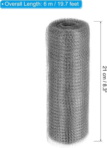 PATIKIL 12inx20ft Wire Mesh Hole Fill Fabric, Stainless Steel Mesh Double Layer Blocker Flexible Mesh Screen for Hole Filler and Plant Protection in Saudi Arabia