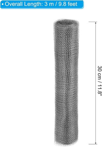 PATIKIL 12inx20ft Wire Mesh Hole Fill Fabric, Stainless Steel Mesh Double Layer Blocker Flexible Mesh Screen for Hole Filler and Plant Protection in Saudi Arabia
