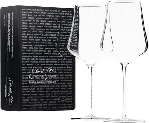 Gabriel-Glas StandArt Crystal Wine Glasses, Set of 2 with Gift Box - Premium, Universal Wine Glass for Red and White Wine - Dishwasher Safe, Lead-Free, 16 oz. in Saudi Arabia