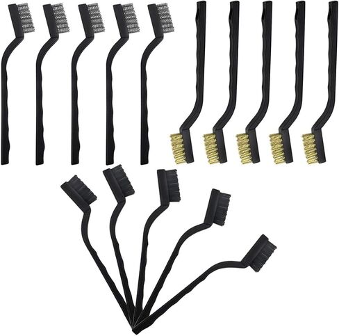 Yoohey Scratch Brush Nylon Wire Brush Curved Handle for Cleaning Welding Slag and Rust 10PCS in Saudi Arabia