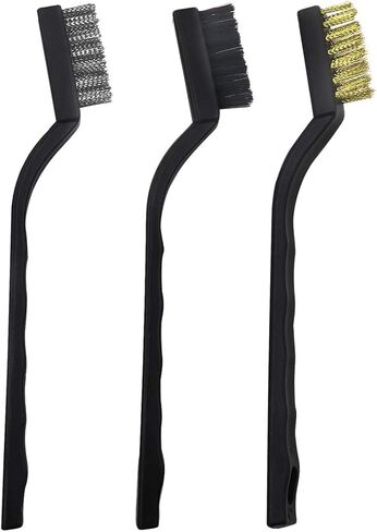 Yoohey Scratch Brush Nylon Wire Brush Curved Handle for Cleaning Welding Slag and Rust 10PCS in Saudi Arabia