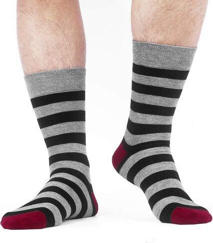 WeciBor Mens Patterned Dress Casual Socks 12 Pairs Fun Colorful Fashion Cew Socks in Saudi Arabia