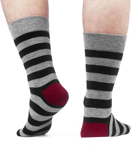 WeciBor Mens Patterned Dress Casual Socks 12 Pairs Fun Colorful Fashion Cew Socks in Saudi Arabia