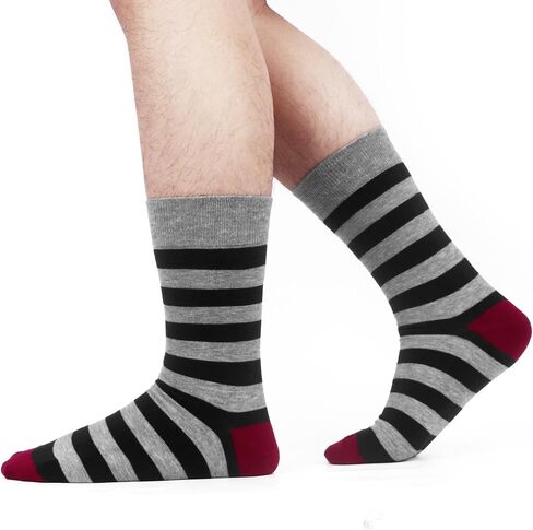 WeciBor Mens Patterned Dress Casual Socks 12 Pairs Fun Colorful Fashion Cew Socks in Saudi Arabia