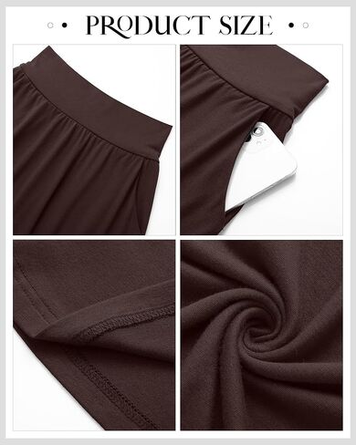 Riyiper 3 Pack Women's Knee Length Skirts, Casual High Waisted Flared Midi A Line Summer Basic Pull-on Skirts with Pockets in Kuwait
