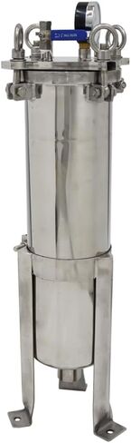 #3 Bag Filter Housing 304 Stainless Steel Filter Solid-Liquid Separation Tool 120PSI Industrial Sock Filter 1" Fnpt in/Out Bag Water Filter Purification Equipment 0.6 SQ FT Filtering Area in Saudi Arabia