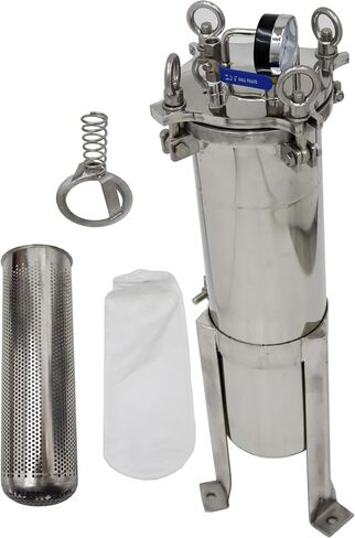 #3 Bag Filter Housing 304 Stainless Steel Filter Solid-Liquid Separation Tool 120PSI Industrial Sock Filter 1" Fnpt in/Out Bag Water Filter Purification Equipment 0.6 SQ FT Filtering Area in Saudi Arabia